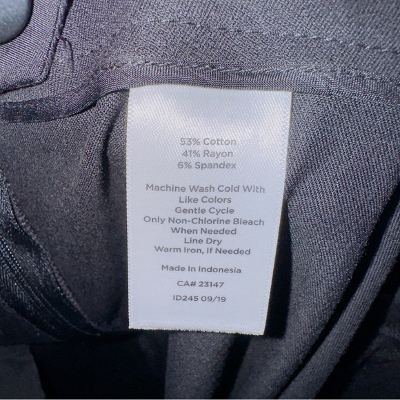 Talbots NWT Black Chatham Slim Leg Ankle Crop Business Casual Pants size 10P - Picture 5 of 6